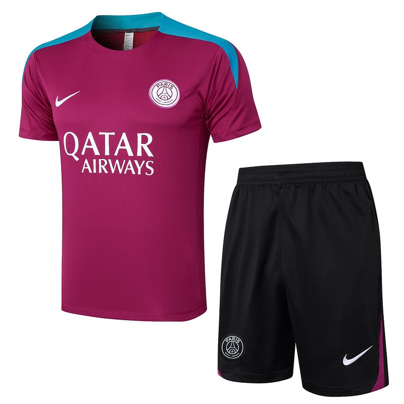 24/25 Psg purplish red Training Set Shirt and Shorts