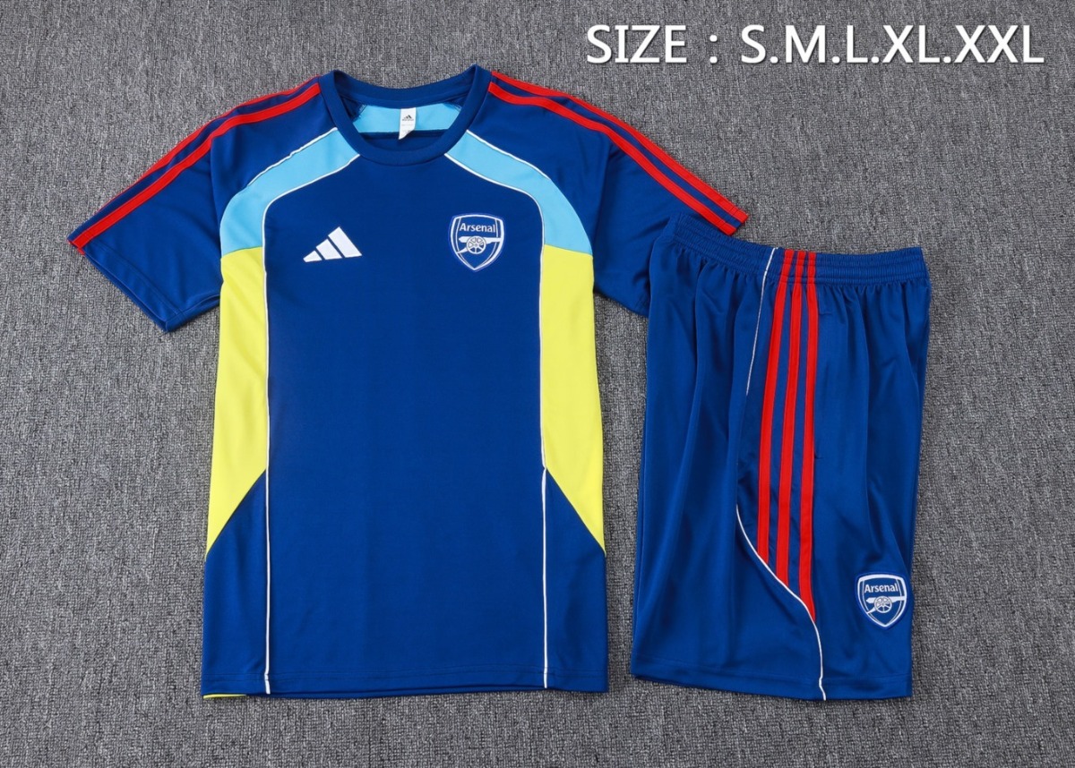 2026 Arsenal Colorful Blue Training Set Shirt and Shorts