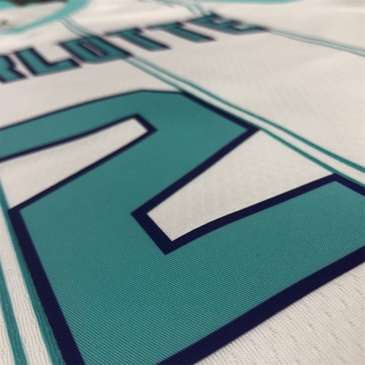 NBA Charlotte Hornets V-Neck White Jersey BALL#2 S-XXL