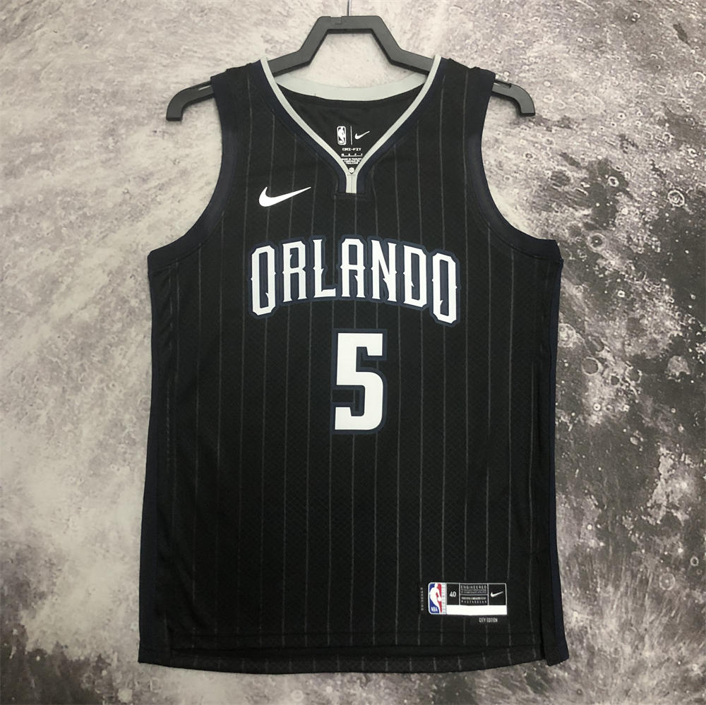 NBA Orlando Magic V-Neck Jersey Black BANCHERD#5 S-XXL