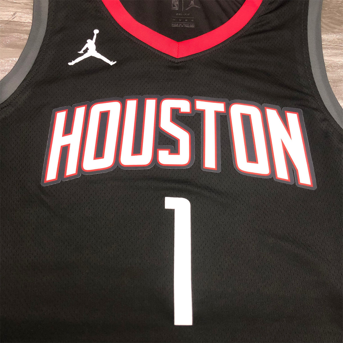 NBA Houston Rockets V neck Balck Jersey McGRADY#1 S-XXL
