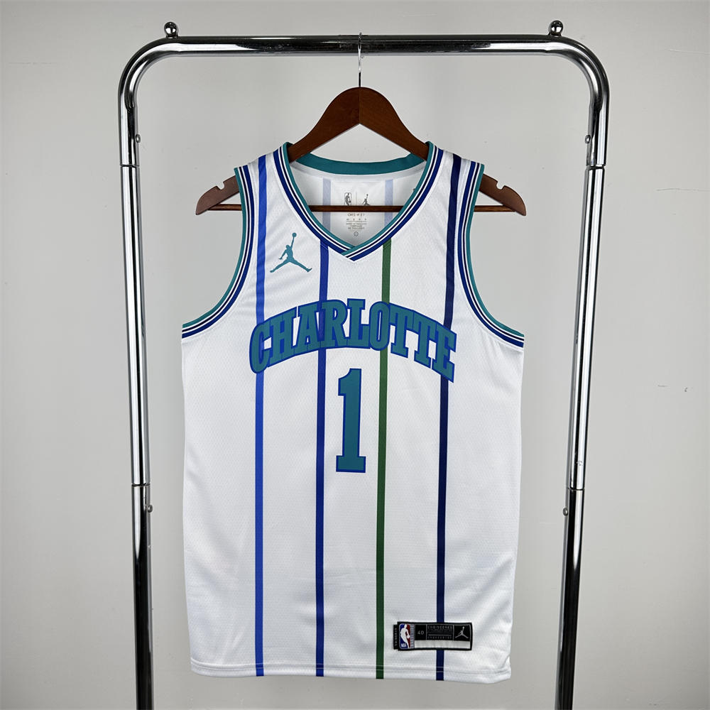 NBA Charlotte Hornets BALL#1 2019 Jordan Brand White Statement Edition Swingman Jersey S-XXL