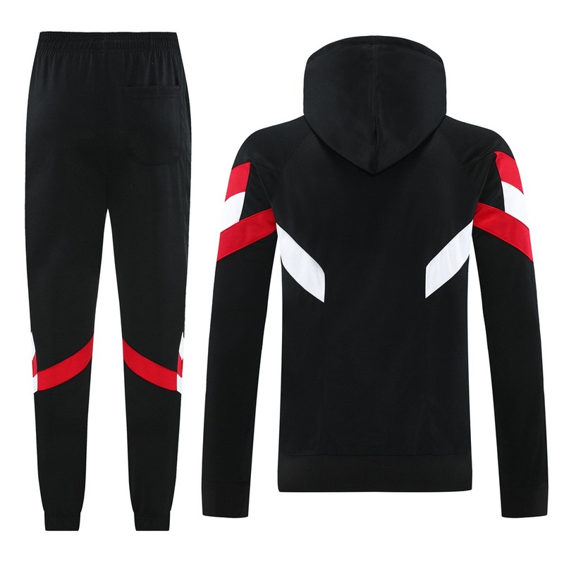 2024 Manchester United Black Hoodie Jacket Kit Set Football Team Shirt Sports Fashion