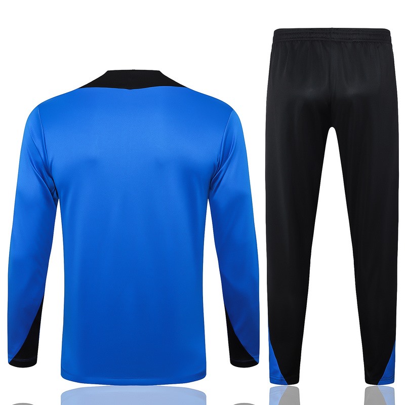24/25 Barcelona Blue Long-sleeved half-pull training kit Football team kit