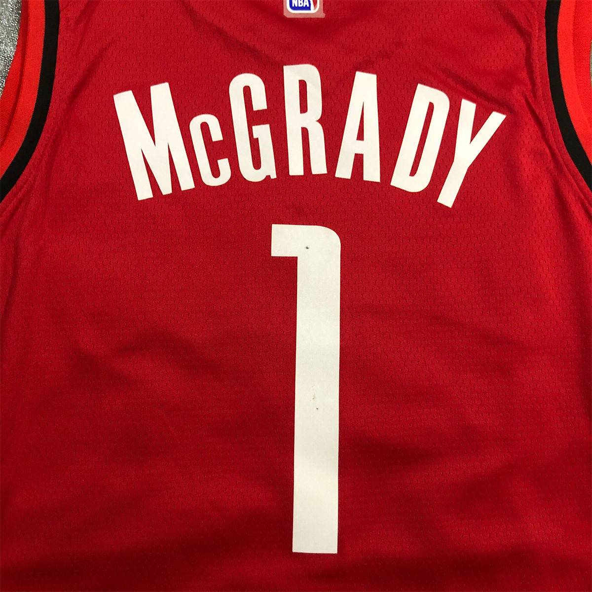 NBA Houston Rockets V-Neck Red Jersey McGRADY#1 S-XXL