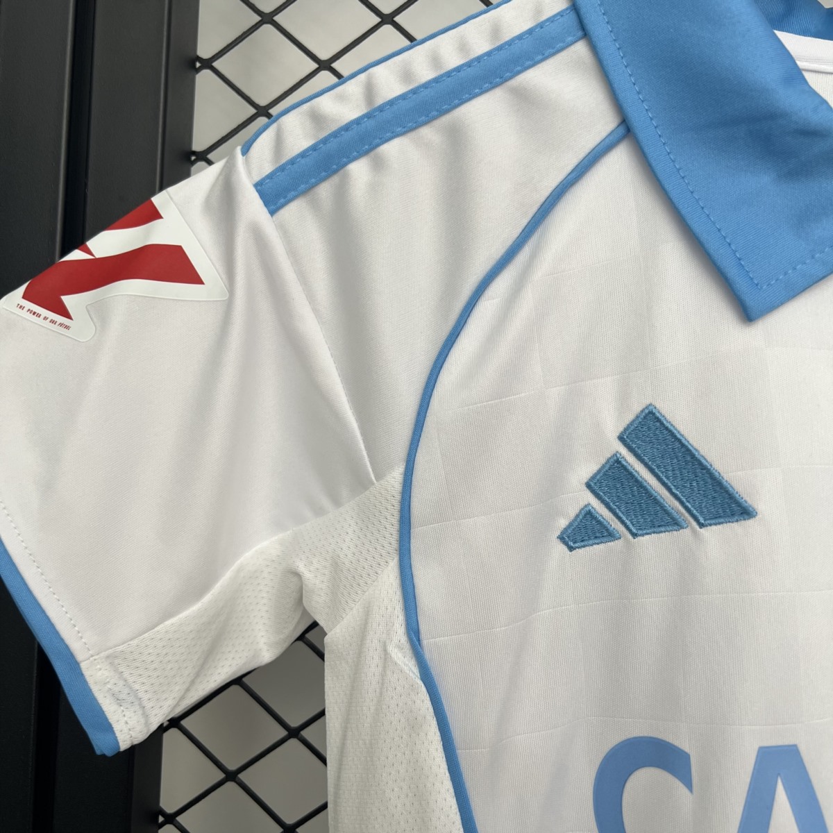 2025/26 Real Zaragoza Home jersey Kid Kits Size 16-28