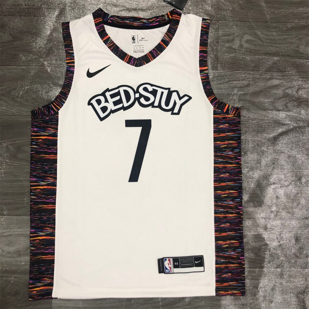 NBA Brooklyn Nets V-Neck White Jersey DURANT#7 S-XXL
