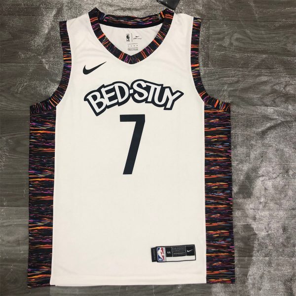 NBA Brooklyn Nets V-Neck White Jersey DURANT#7 S-XXL