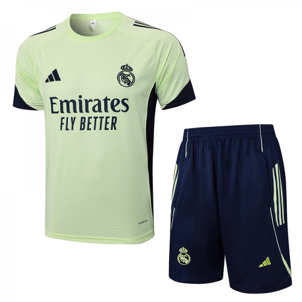 2025/26 Real Madrid Light green Training Set Shirt and Shorts