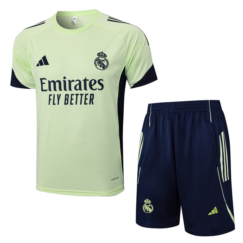 2025/26 Real Madrid Light green Training Set Shirt and Shorts