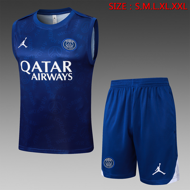 2024/25 Paris White Training Set Shirt and Shorts