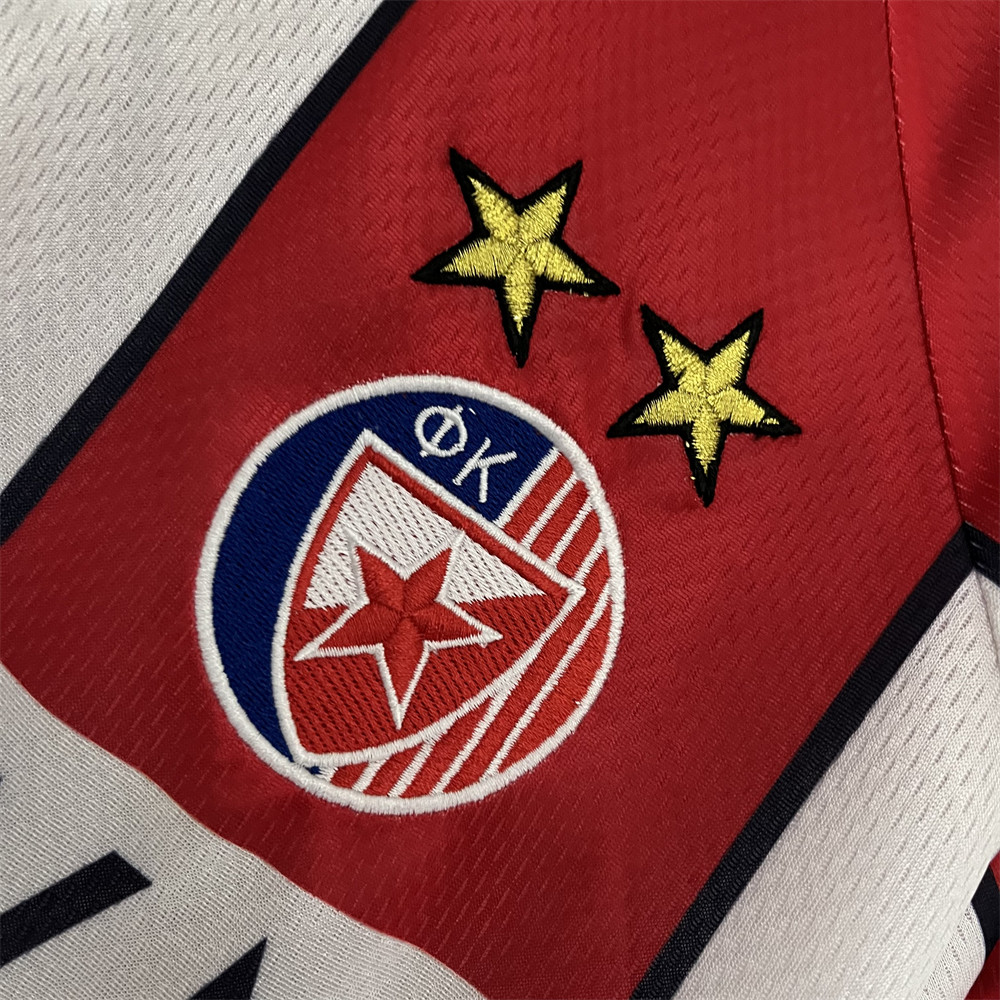Retro Belgrade 1995/97 Red Star Home jersey Fan Version