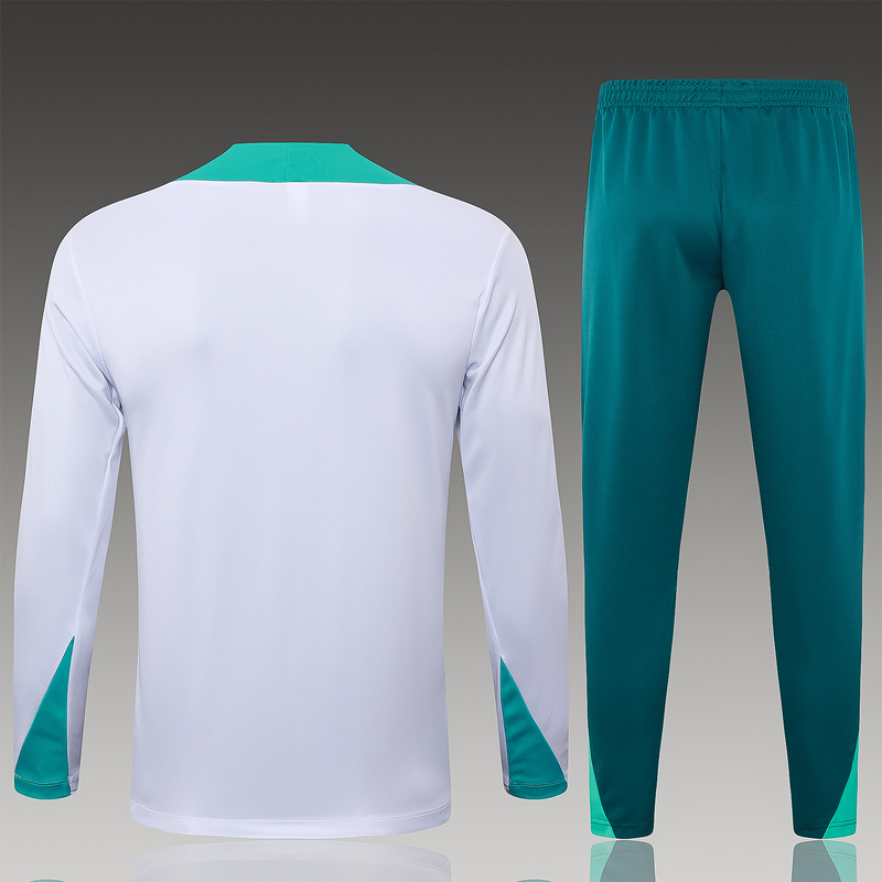 24/25 Portugal White Long-sleeved half-pull training kit Football team kit