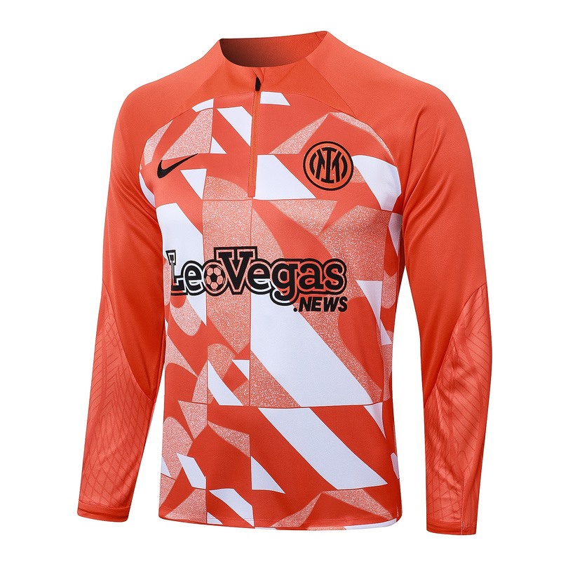 24/25 Inter Milan Orange Long-sleeved half-pull training kit Football team kit