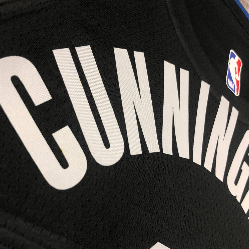 NBA Detroit PIstons Round Neck JORDAN Edition Black jersey CUNNINGHAM#2 S-XXL
