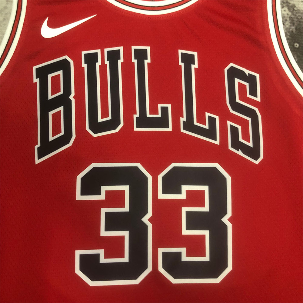 NBA Chicago Bulls PIPPEN#33 2022/23 Red Icon Edition Swingman Jersey S-XXL