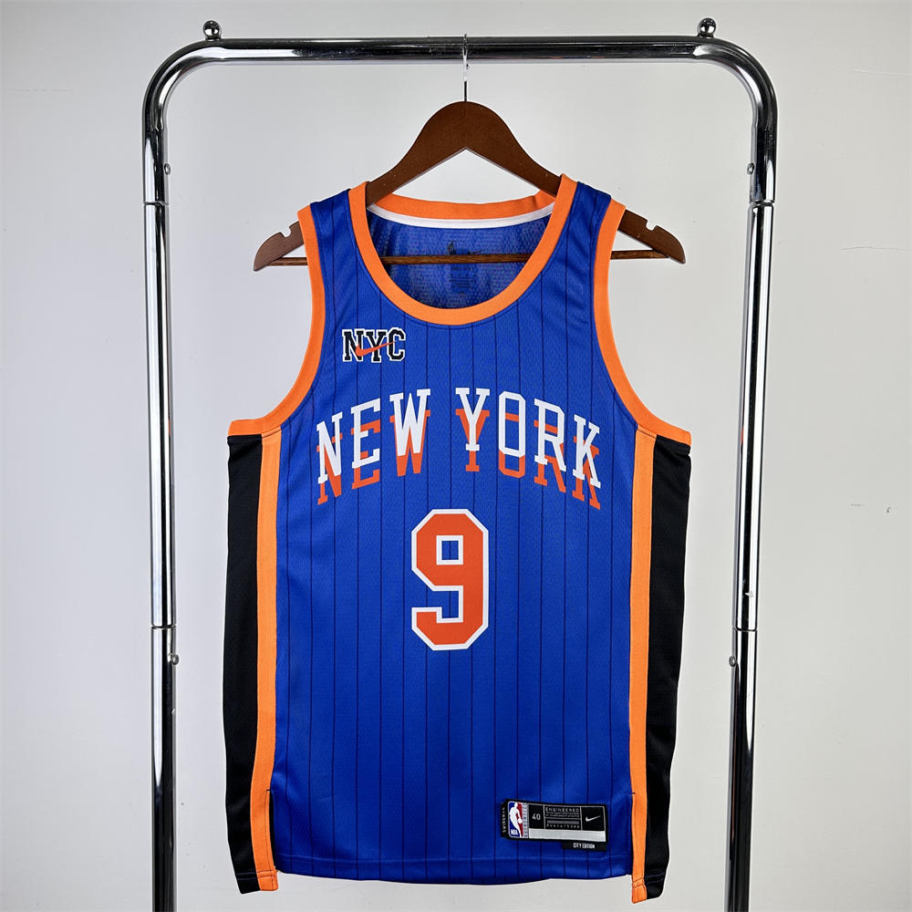 NBA New York Knicks 2024 Round Neck Blue jersey BARRETT#9 S-XXL