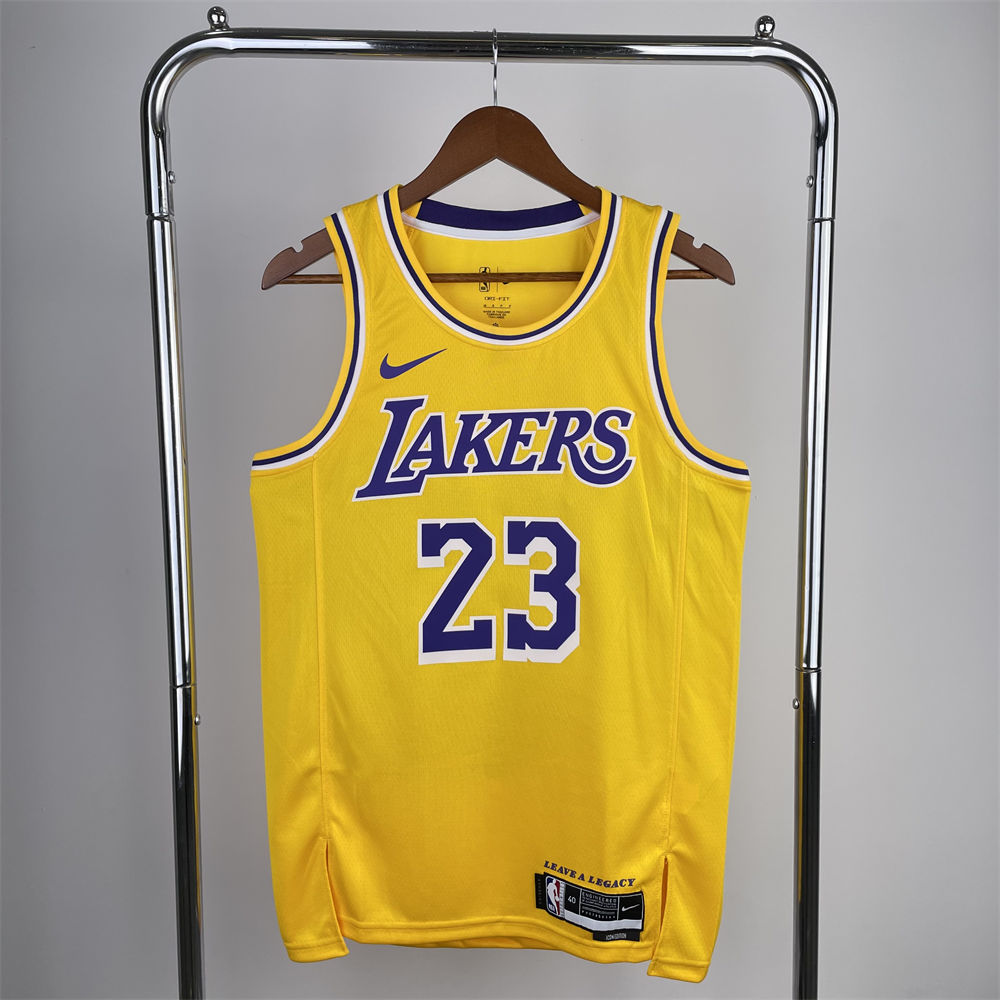 NBA Los Angeles Lakers JAMES#23 2022/23 Gold Association Edition Swingman Jersey S-XXL