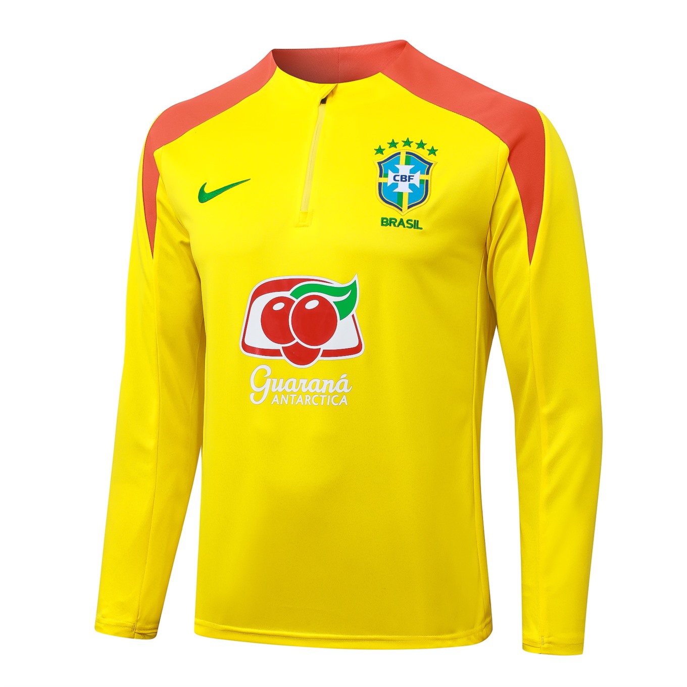 202526 Brazil Yellow Long-sleeved half-pull training kit Football team kit