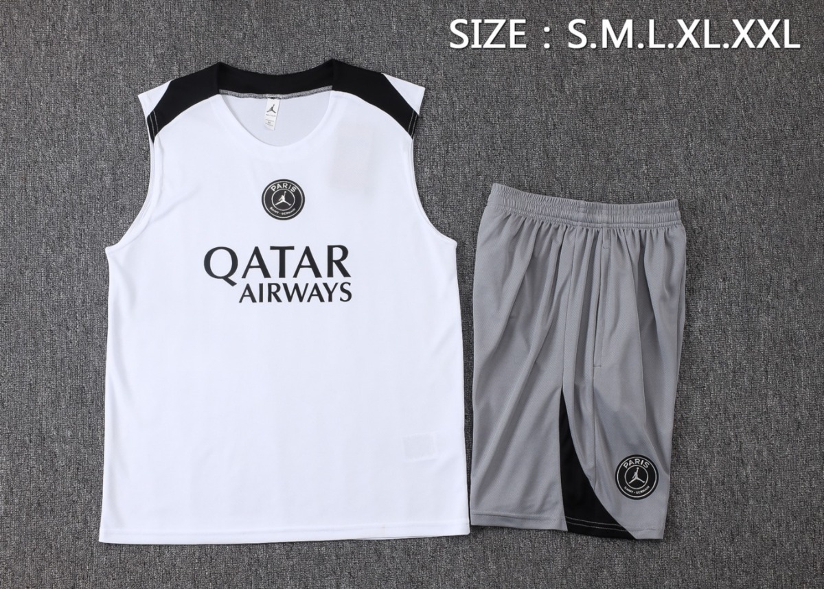 2026 PSG White Training Set Shirt and Shorts