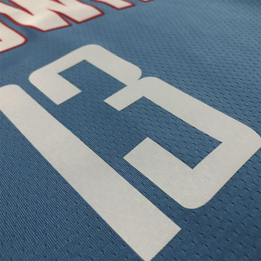 NBA Houston Rockets V-Neck Light Blue Jersey HARDEN#13 S-XXL