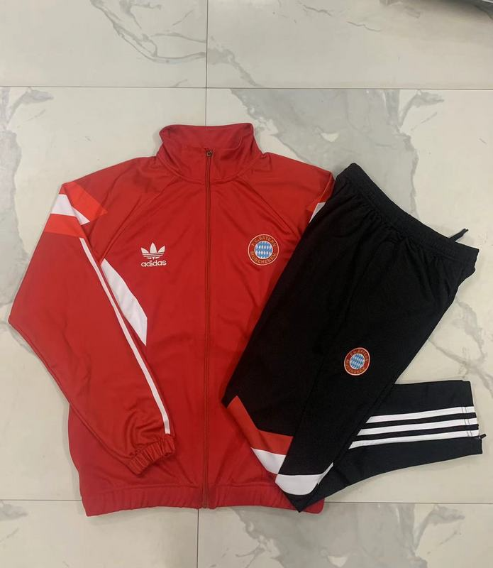 2024/25 Bayern Munich Red Jacket Training Suit Set Football Team Shirt Sports Fashion