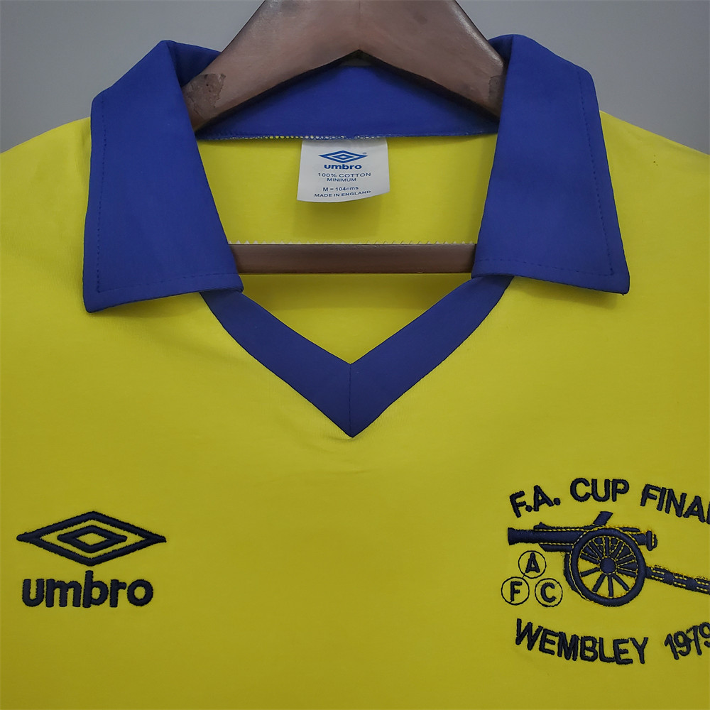 Retro Arsenal 71/79 long sleeve away yellow jersey Fan Version