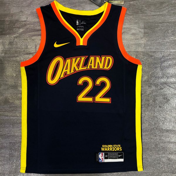 NBA Golden State Warriors V neck Black Jersey WIGGINS#22 S-XXL