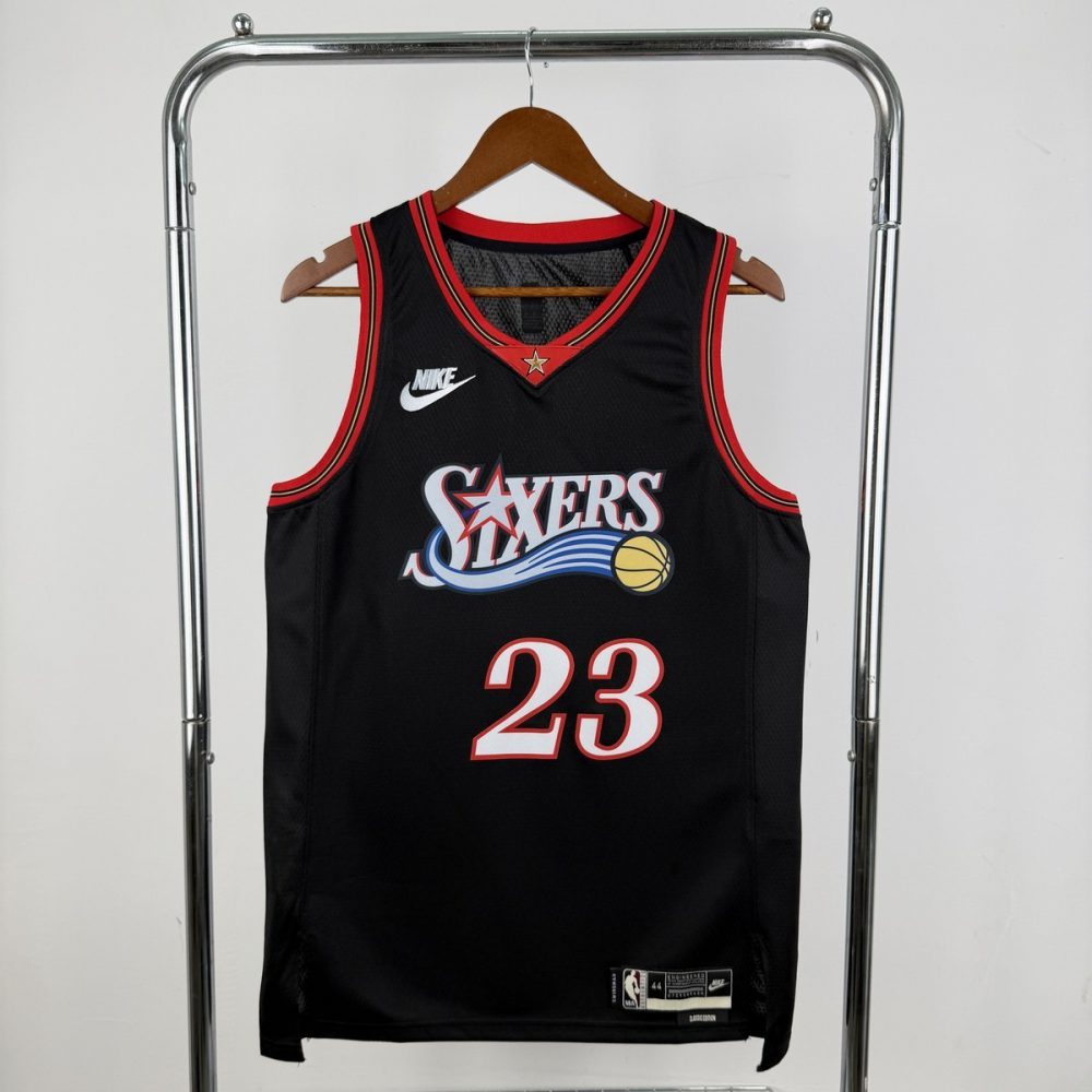 NBA Philadelphia 76ers 2026 Vintage Style Black Jersey|AMES#23