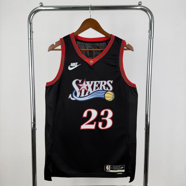 NBA Philadelphia 76ers 2026 Vintage Style Black Jersey|AMES#23