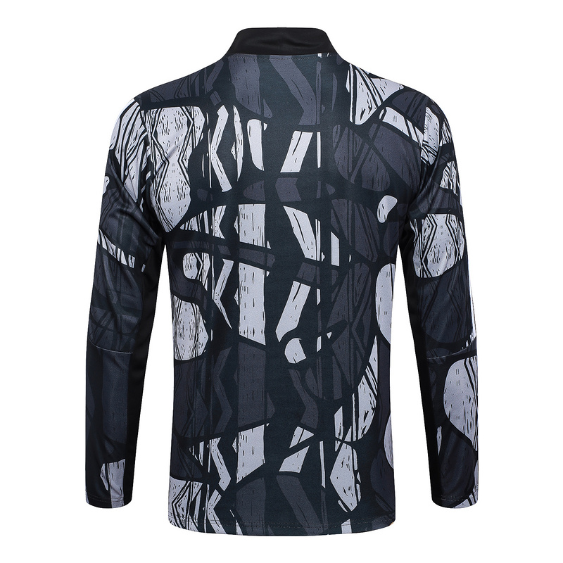 24/25 Arsenal Black Grey Long-sleeved half-pull training kit Football team kit