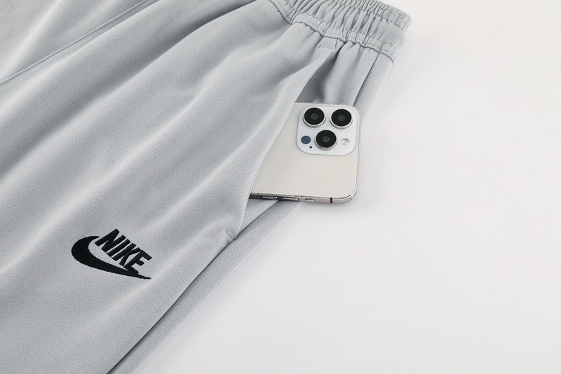 2024 Nike Grey Hoodie Jacket Kit Set Football Team Shirt Sports Fashion