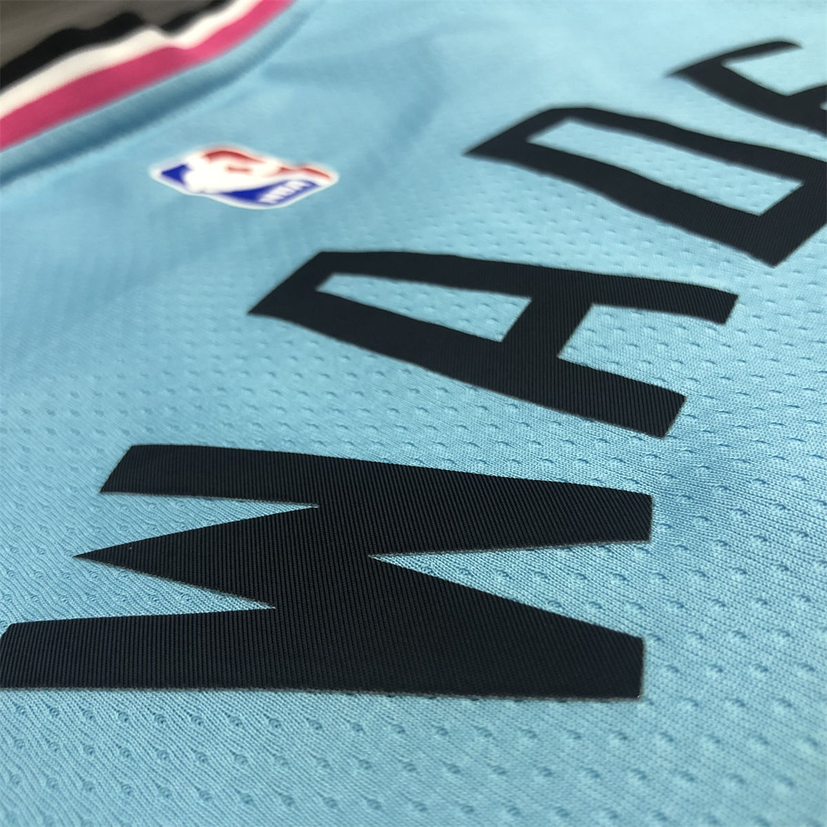 NBA Miami Hearts round neck Light Blue Jersey WADE#3 S-XXL