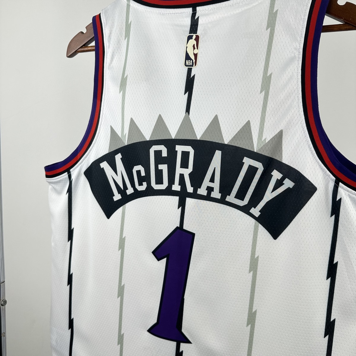 NBA Toronto Raptors Round Neck White McGRADY#1 jersey S-XXL