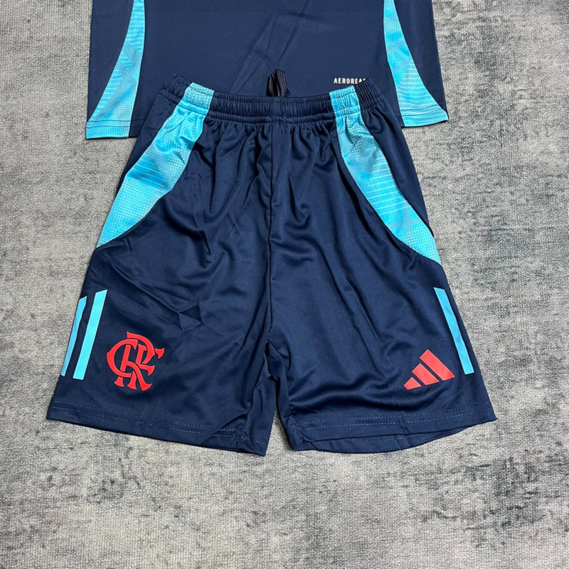 2025/26 Flamengo Training Dark Blue jersey kids Kits size: 16-28