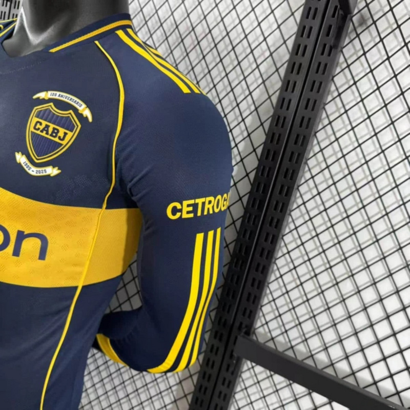 2025/26 Boca Juniors Home Long Sleeve Jersey Player Version
