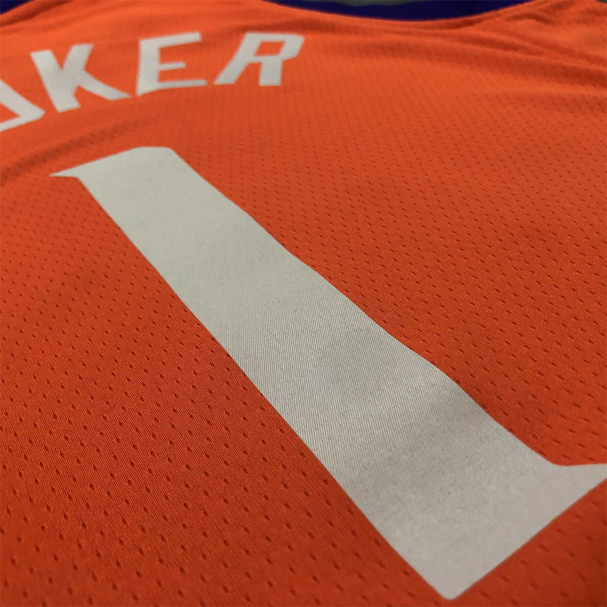 NBA Phoenix Suns V-Neck Orange jersey BOOKER#1 S-XXL