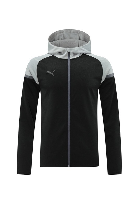 2024 Puma Black Hoodie Jacket Kit Set Football Team Shirt Sports Fashion