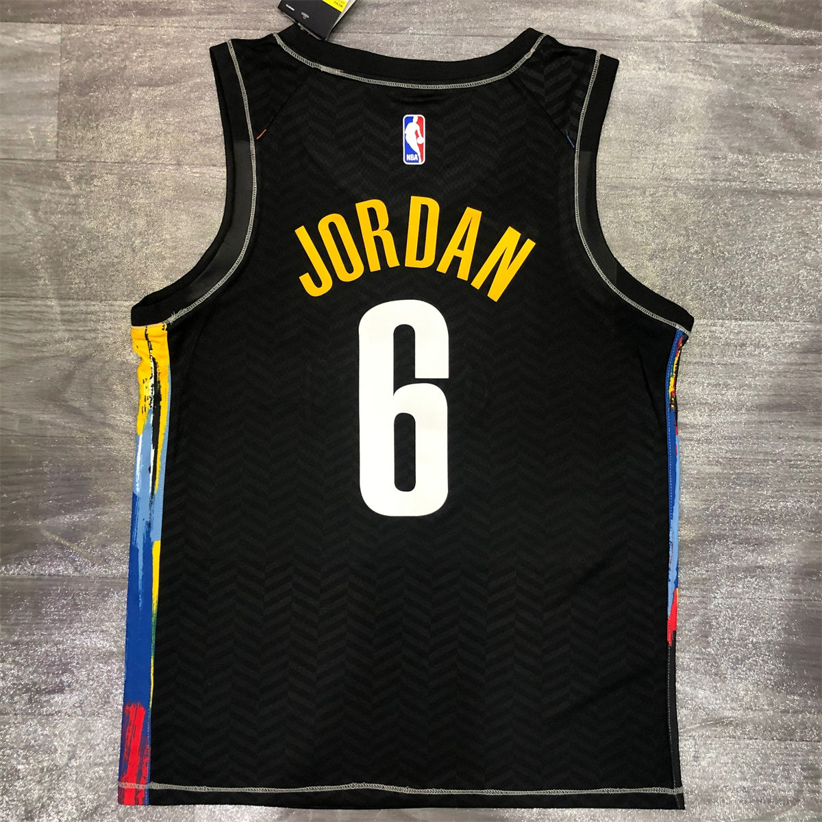 NBA Brooklyn Nets V neck Black Jersey JORDAN#6 S-XXL