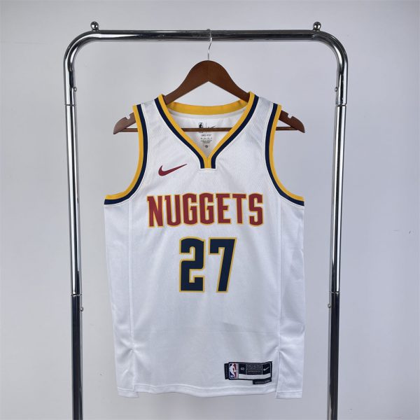 NBA Denver Nuggets Round Neck White jersey MURRAY#27 S-XXL