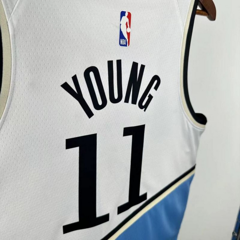 NBA Altanta Hawks 2025 Round Neck City Edition White Jersey YOUNG#11 S-XXL