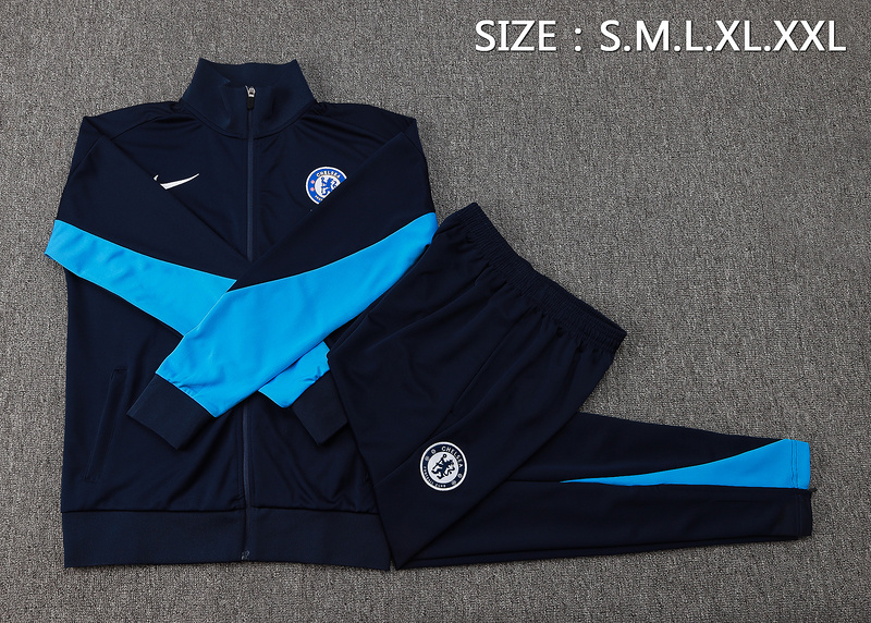 2024/25 Chelsea Royal blue Jacket Training Suit Set Football Team Shirt Sports Fashion