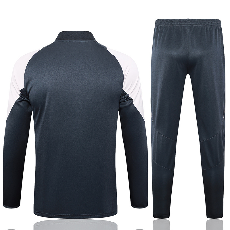 24/25 Real Madrid Grey Long-sleeved half-pull training kit Football team kit