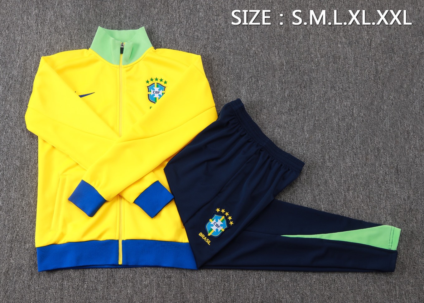2026 Brazil Yellow Jacket Training Suit Set