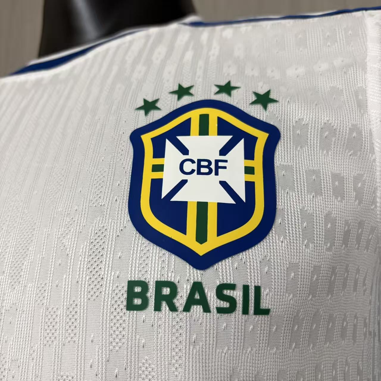 Retro Brazil 1998 White Jersey Player Version