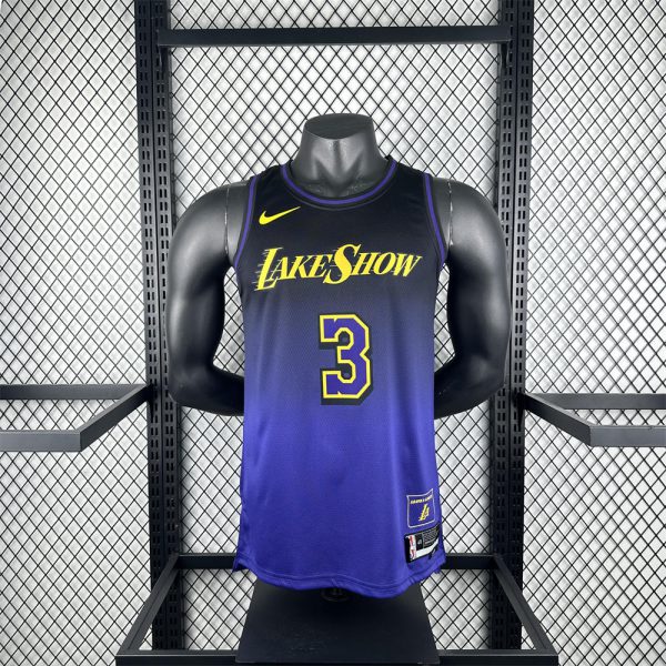 NBA Los Angeles Lakers 24/25 City Edition Purple Jersey DAVIS#3 S-XXL