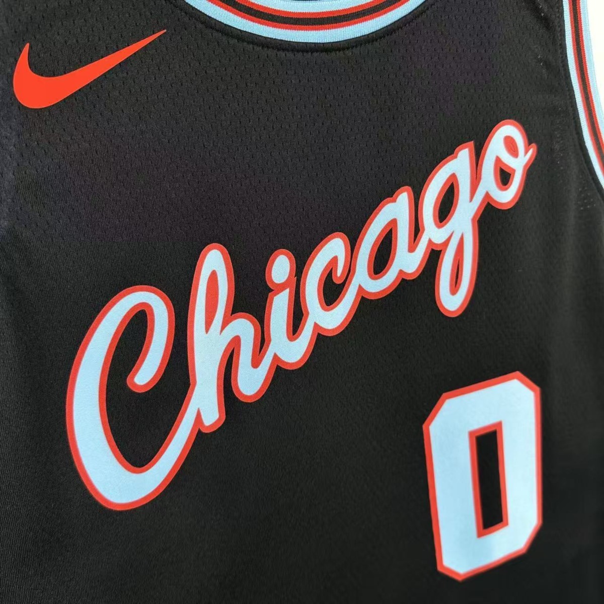 NBA Chicago Bulls 2026 City Edition Black Jersey WHITE#0