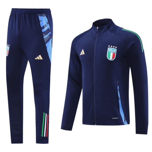 2024 Italy Royal Blue Jacket Training Suit Set Football Team Shirt Sports Fashion