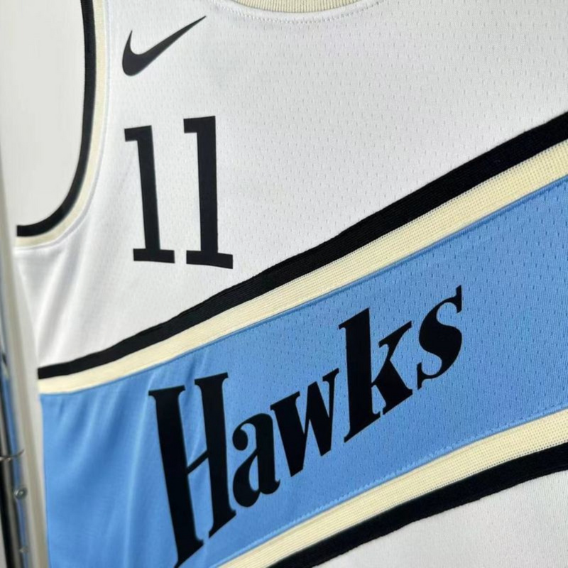NBA Altanta Hawks 2025 Round Neck City Edition White Jersey YOUNG#11 S-XXL