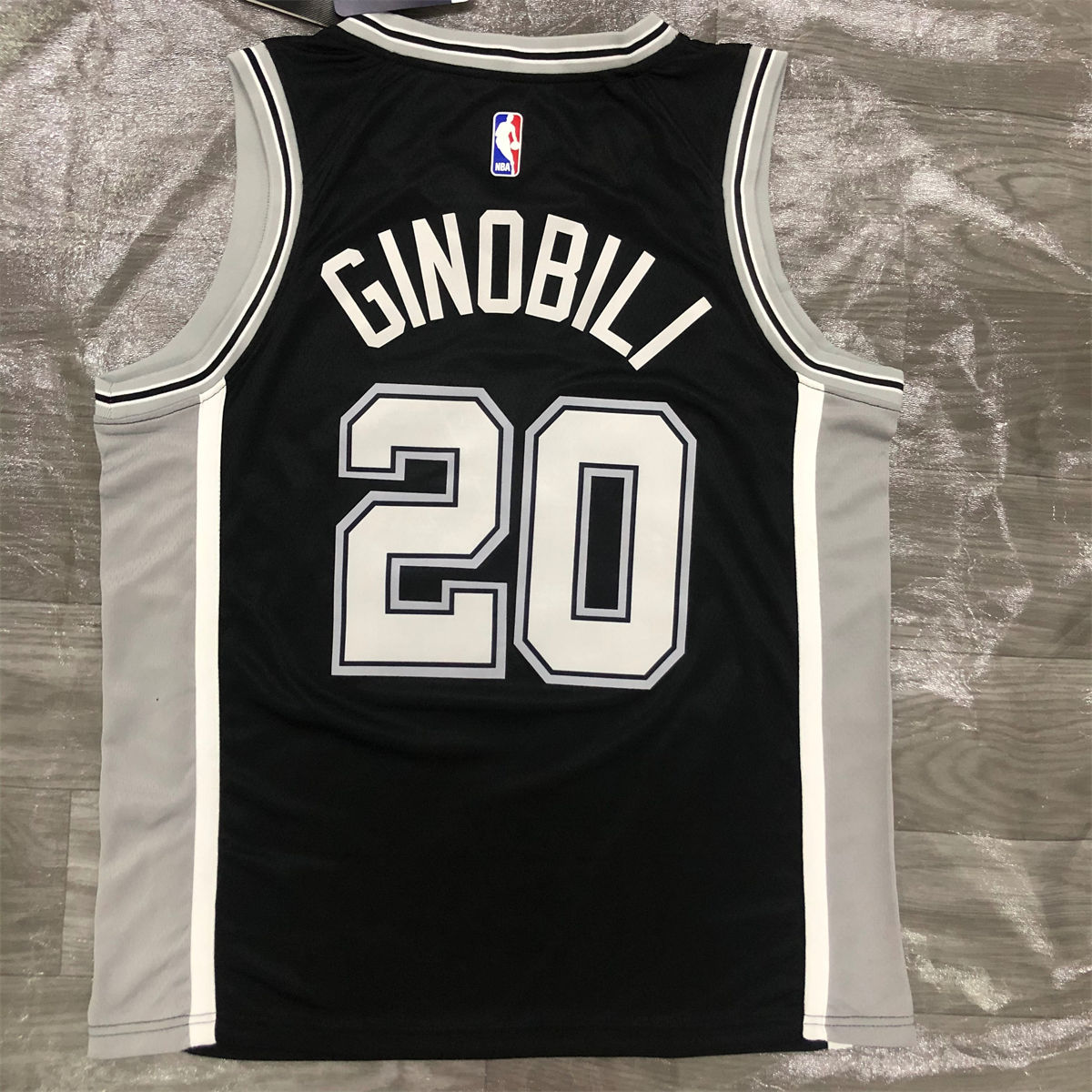 NBA San Antonio Spurs V-Neck Black jersey GINOBILI#20 S-XXL
